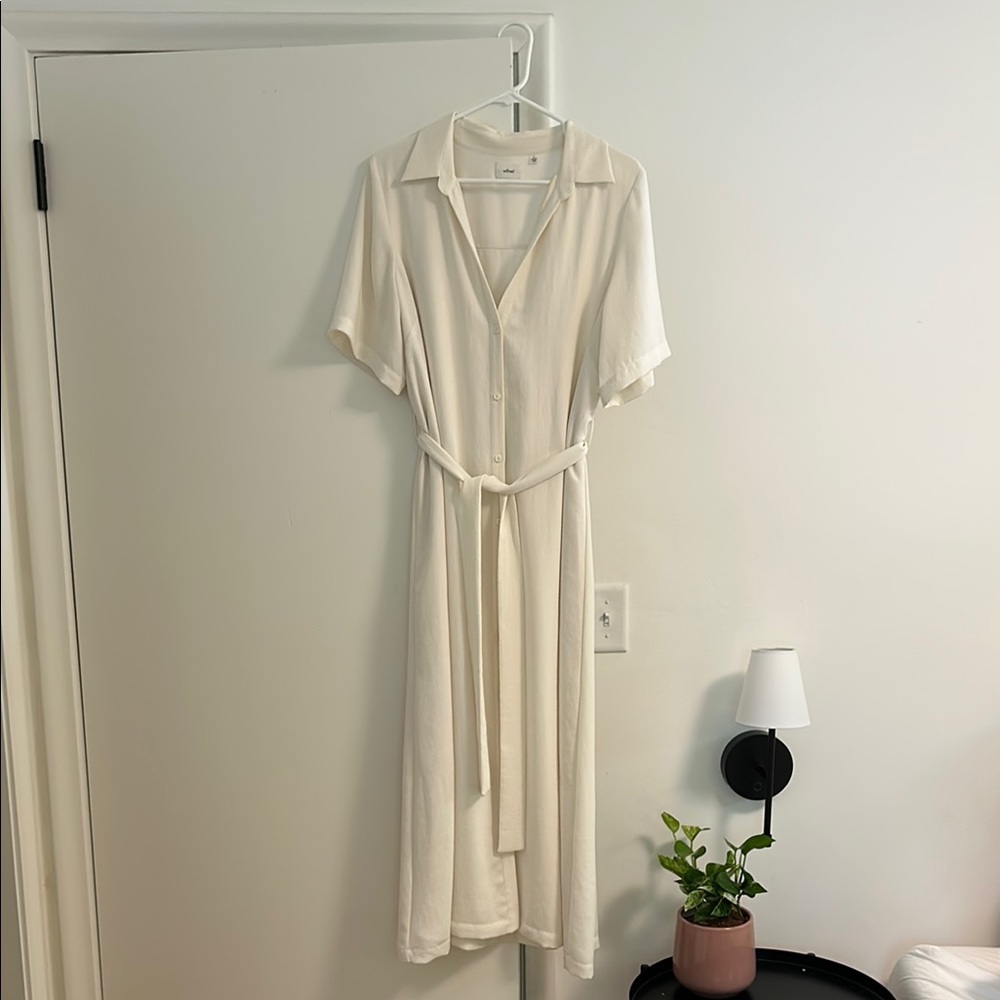 Wilfred Cream Midi Dress Timeless Elegance